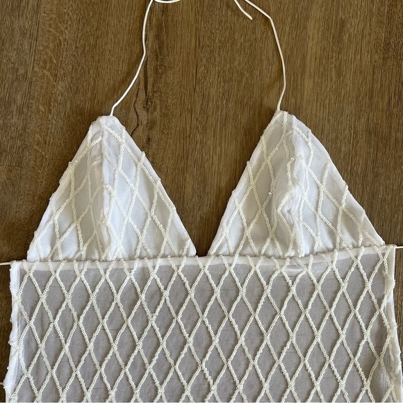 Handmade Y2K Fairycore Mermaid Ibiza 
Sequin Halter Backless Vest Top - Small - Picture 6 of 8